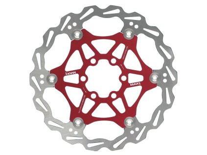 MAX1 Alux brzdový kotouč 160 mm – červený unašeč