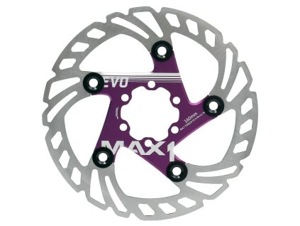 MAX1 brzdový kotouč Evo 160 mm – fialový unašeč