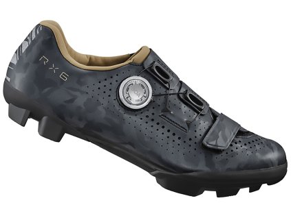 Dámské gravel tretry Shimano SH-RX600 – přední pohled, barva černá