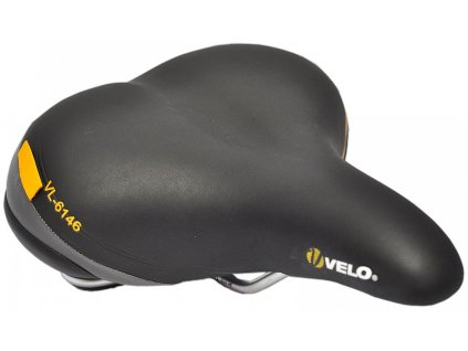 Sedlo Velo-6146E – komfortní elastomerové odpružení, široký tvar 247×215 mm