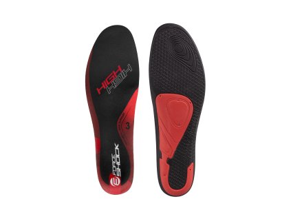 FORCE SHOCK HIGH vložky treter, černo-červené