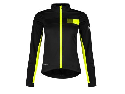 bunda FORCE FROST LADY softshell zimní, černo-fluo L
