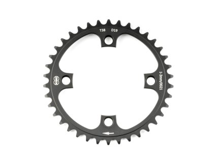Převodník 38z KMC, rozteč 104 mm, síla 3 mm(e-bike), KMC, Al, černý