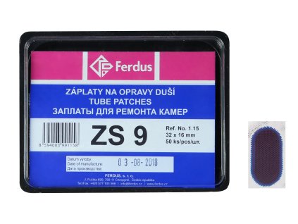 lepení-záplata FERDUS ZS9 ovál 32x16mm box 50ks