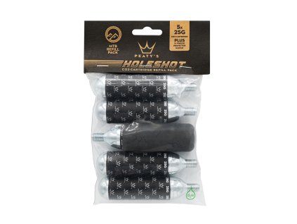 PEATY’S Holeshot CO2 Cartridge Set – 5×25g CO2 bombiček s ochranným návlekem