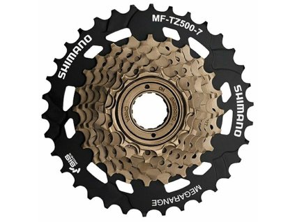 7-kolo SHIMANO MF-TZ500 14-34 zubů Megarange, s krytem paprsků (Velikost 14-34)