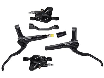 brzda kotoučová SHIMANO MT200, p+z (900+1700 mm), adaptér, komplet bez kotoučů (zadní J-kit) (Barva černá)