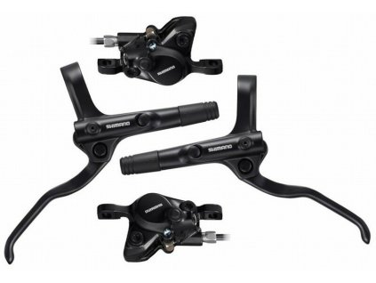 brzda kotoučová SHIMANO MT201, p+z (1000+1700 mm) komplet bez kotoučů, v krabičce (Barva černá)