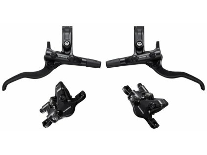 brzda kotoučová SHIMANO Deore MT410 p+z (750+1450 mm) komplet bez kotoučů, (zadní J-kit) (Barva černá)