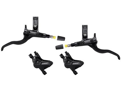 brzda kotoučová SHIMANO Deore MT420 čtyřpístková p+z (1000+1850 mm) komplet bez kot.(p+z J-kit) (Barva černá)
