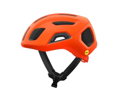Levý boční pohled na přilbu POC Ventral Air MIPS Fluorescent Orange Matt