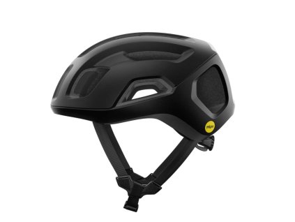 Levá strana přilby POC Ventral Air MIPS – Uranium Black / Hydrogen White Matt