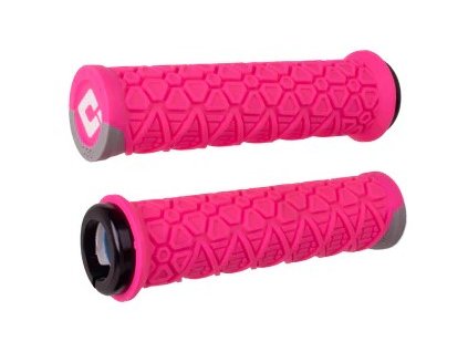 Gripy MTB ODI Vanquish, v2.1 Lock-On, MTB, Closed End, Pink / Grey