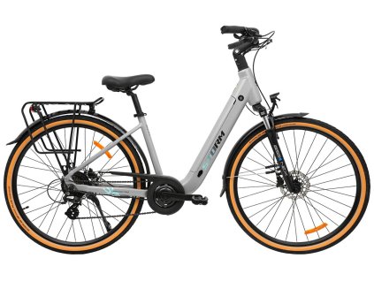 elektrokolo STORM 28 E-Diamond PRO low step HR3 025 504 Wh 17" stříbrné / světle zelené (Barva stříbrná, Velikost 17")