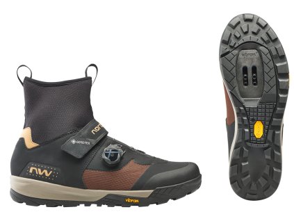 Northwave Kingrock Plus Gtx MTB zimní pánské tretry Black/Brown (Velikost 41.5)