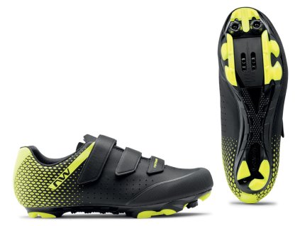 Northwave Origin 2 pánské XC tretry, Black/Yellow Fluo (Velikost 40)