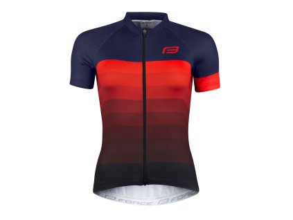 FORCE ASCENT dres UNI kr. rukáv, modro-červený (velikost L)