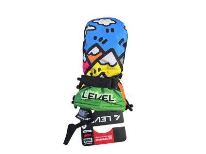 Level Junior Mitt 39 PK Rainbow – dětské lyžařské palčáky s Membra-Therm Plus