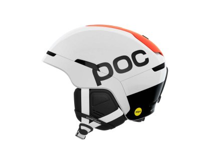 POC Obex Connect Hydrogen White/Fluorescent Orange AVIP – lyžařská přilba s komunikačním