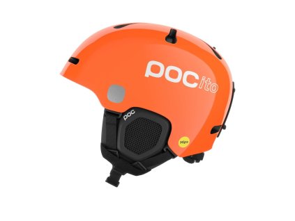 POC POCito Fornix MIPS Fluorescent Orange – dětská lyžařská helma s MIPS ochranou
