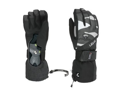 Snowboardové rukavice Level Fly Gloves Antracite White s ochranou zápěstí Biomex®