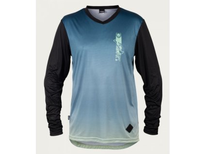 Dres TSG Waft Jersey dlouhý rukáv Blue matcha gradient (Velikost L)