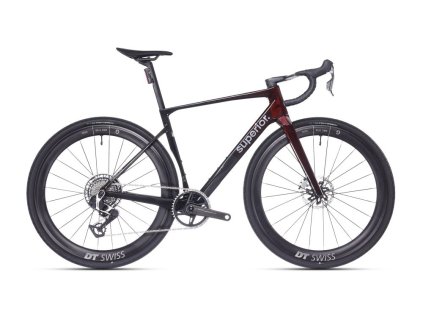 Superior XR 9.9 GR Matte Carbon Gloss Red – gravel kolo celkový pohled