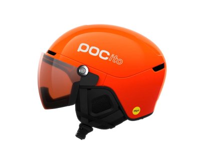 POC POCito Obex Visor Fluorescent Orange – dětská lyžařská helma