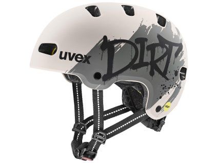 Uvex Kid 4 Style MIPS Dirt Warm Grey Matt