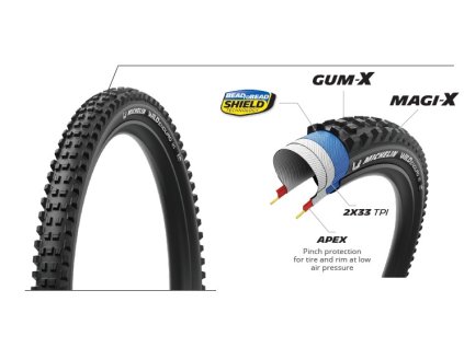 MICHELIN PLÁŠŤ WILD ENDURO MS 29x2.40 PERFORMANCE LINE KEVLAR GUM-X/MAGI-X TS TLR (936814)