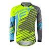 FORCE dres downhill,dl.rukáv,fluo-modro-šedý