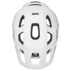 UVEX React MIPS White Matt – pohled shora na ventilační otvory a aerodynamický tvar MTB helmy