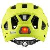 Uvex Stride Visor MIPS Lime Matt zadní část s LED světlem