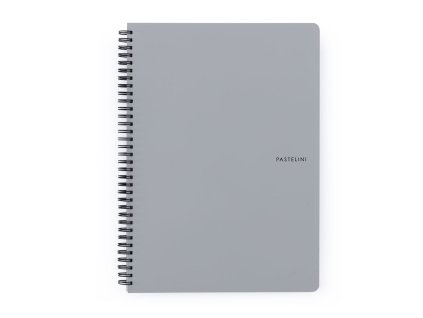 Twin wire blok A4 PP PASTELINI šedá
