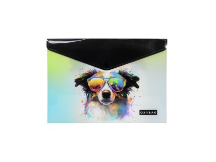 Listová kabelka s cvokom A4 s tlačou crazy animals pes