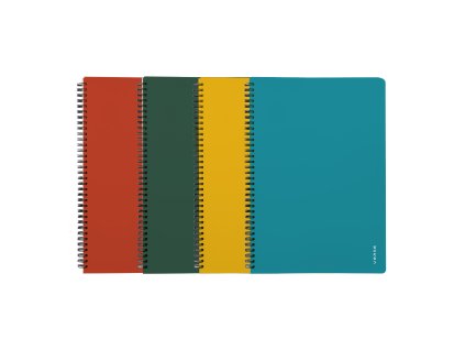 Twin wire blok A4 PP VERDE assort