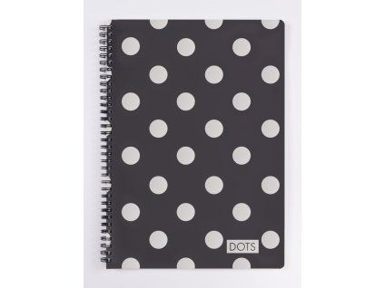 Twin wire blok A4 Soft Dots Silver