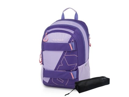 Študentský batoh + etue OXY Sport Half violet