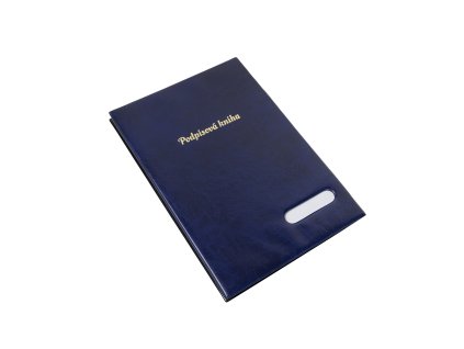 Podpisová kniha lesk modrá, 14 deliacich listov