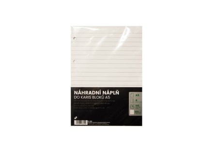 Náhradná náplň do KARIS A5 100 listov, linka