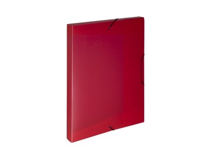 Krabica PP s gumou A4 Opaline červená
