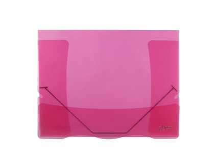 Sloha s gumou priehľadná Lines červená