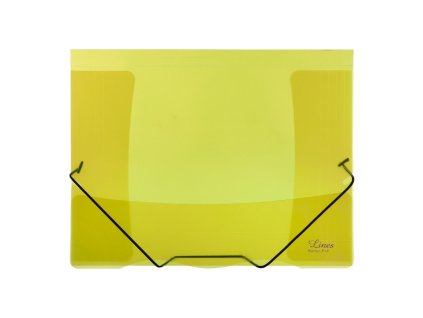Sloha s gumou priehľadná Lines žltá