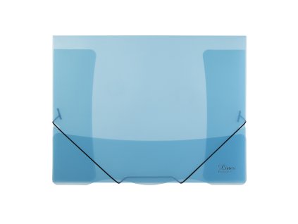 Sloha s gumou priehľadná Lines modrá