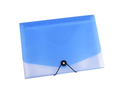 Organizér na dokumenty s gumou A4 Opaline číra-modrá 13kapes