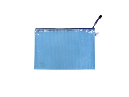 Obálka so zipsom sieťovaná A5 modrá