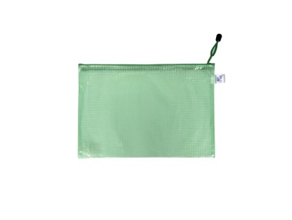 Obálka so zipsom sieťovaná A5 zelená