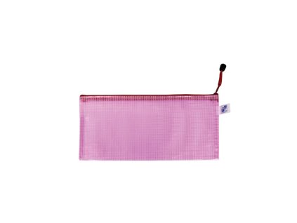 Obálka so zipsom sieťovaná DL ružová