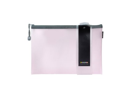 Obálka so zipsom sieťovaná A4 PASTELINI ružová