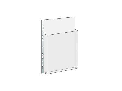 Priehľadný obal na katalógy PVC eurozáves, vrecko do2/3 165mic.